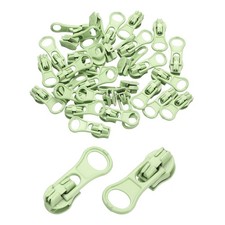 30pcs Zipper Sliders 3 Zipper Repair Replacement with Zip Pull Light Green 