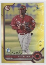2022 Bowman 1st Edition Yellow Foil 65/75 Allan Cerda #BPPF-142 9b3