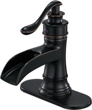 Waterfall Bathroom Faucet Oil Rubbed Bronze Antique Single-Handle One Hole Sink