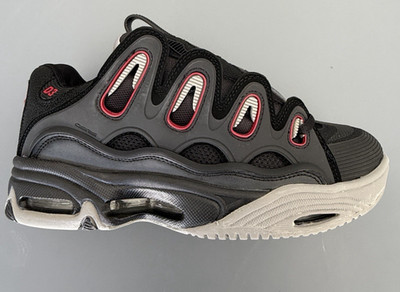 New Osiris Men's D3 2001 Skate Shoes Black/grey/red 9