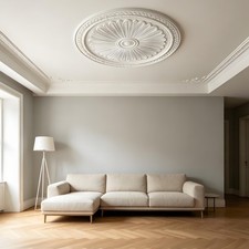 European Design Ceiling Decor Plate PU Material Home Decoration Faux Plaster