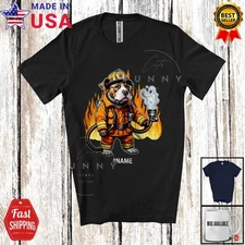 Custom Name Pit Bull Firefighter Costume Transform Cosplay; Pit Bull Owner Shirt