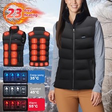Heated Vest Gilet Jacket Bodywarmer With or Without Battery Pack 23 Heat Zones