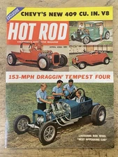 HOT ROD MAGAZINE APRIL 1961 CHEVY 409 1927 MODEL T COUPE ENDERLE INJECTION