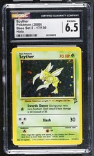 CGC 6.5 Scyther 17/130 Holo Set Base 2 Carte Pokemon Classificate