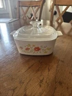VTG Corning Ware A 1-1/2 Wildflower 1.5 Qt Casserole Dish W Lid