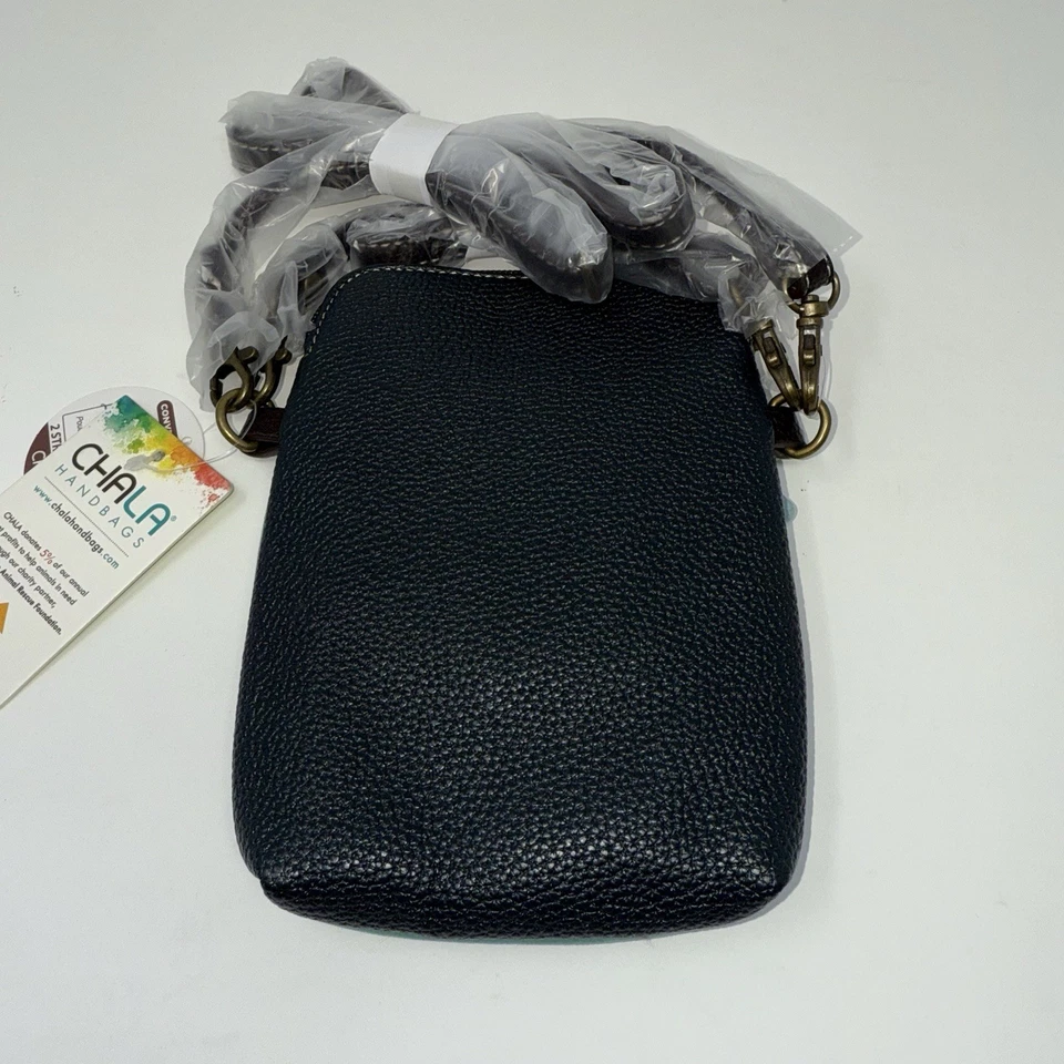 NUEVO CON ETIQUETAS Cartera Bandolera Convertible para Teléfono Celular Chala TORTUGA DESLUMBRADA Azul Turquesa Foto 3 de 4