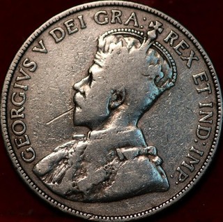 1912 Canada 50 Cents Silver Foreign Coin
