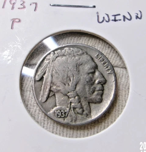 1937 P Buffalo Indian Head Five Cent 5c Nickel