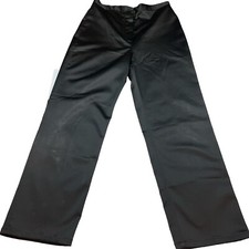 St John Evening Marie Gray Shiny Black DRESS PANTS Size 8 High Waist Formal Wear