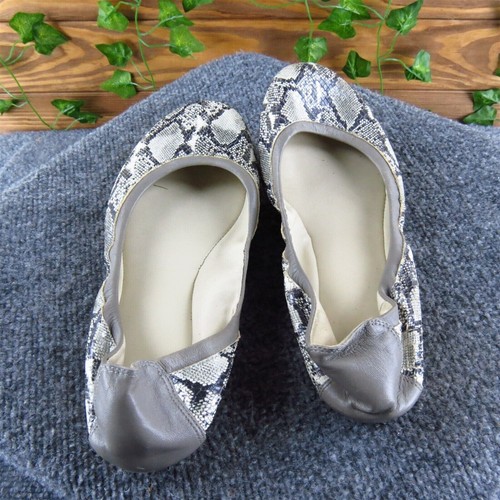 Ballet de piel de serpiente para mujer Cole Haan cuero gris talla 8,5 mediano ligeramente usado 2025 - Imagen 4 de 6