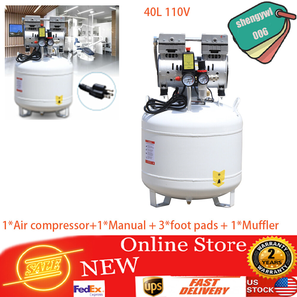 Oil Free Silent Air Pump 110v New