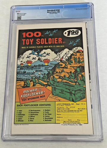 Daredevil #164 CGC 8.0 Black Widow app, Origin Retold, Newsstand Edition - 第 3/3 張圖片