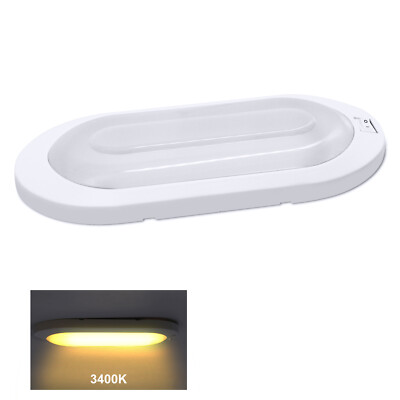 Facon 12V RV Interior Led Dome Light Pancake Ceiling Fixture Replace Cool White