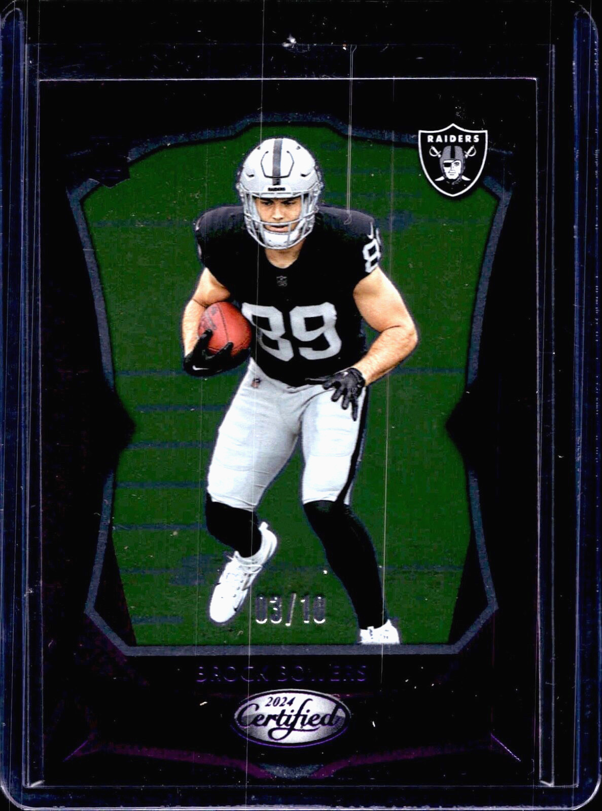 2024 Panini Certified Football Brock Bowers #110 RC Rookie Mirror Purple /10