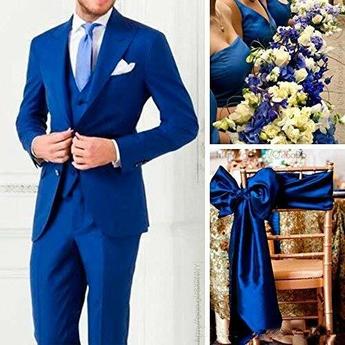 Royal blue wedding dress for groom cheap