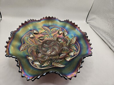 Northwood Carnival Glass Vtg Amethyst Bowl Used Condition