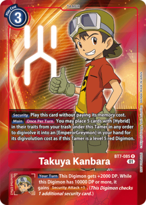 Takuya Kanbara Box Topper Foil - BT7-085 NM - Digimon TCG | eBay