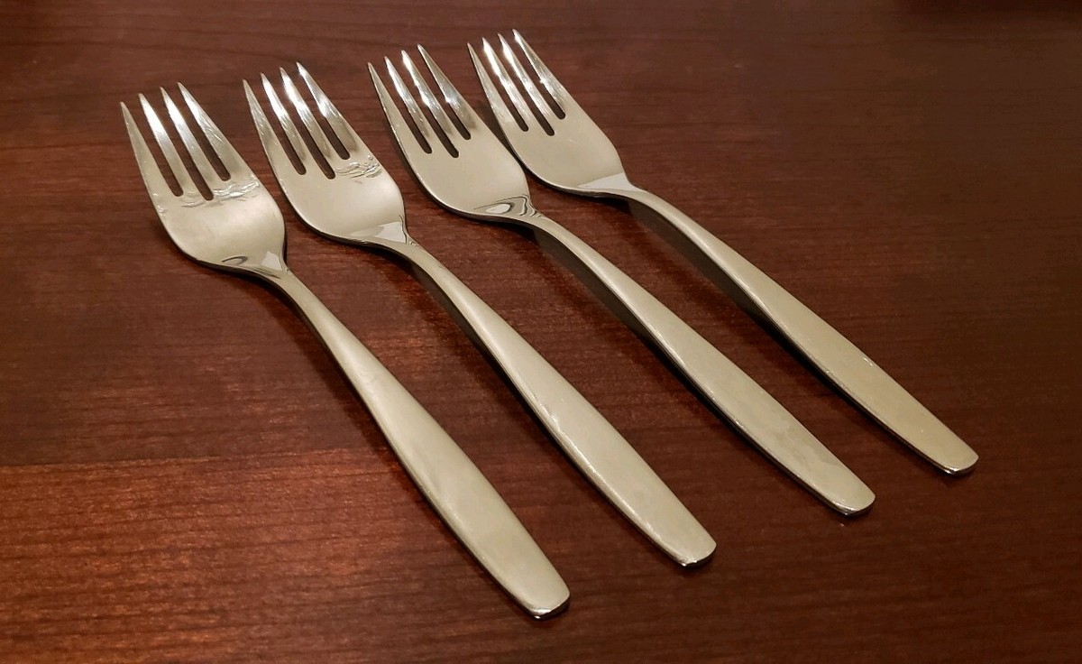 WMF Cromargan ACTION Glossy Stainless Flatware (4) Salad Forks 7