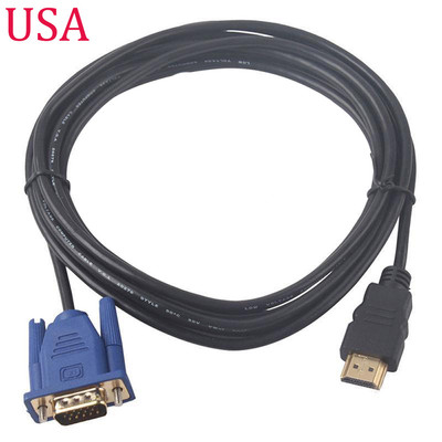 6ft 1 8m Hdmi To Vga Cable For Laptop Pc Tv Out Hdtv Ebay