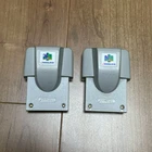 Lot of 2 Nintendo 64 N64 Rumble Pak Pack Gray (NUS-013) OEM Authentic Tested