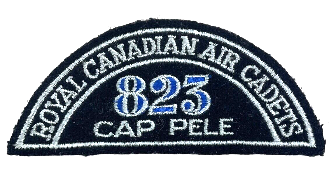 Canadian RCAC Air Cadets 823 Cap Pele Shoulder Title Insignia Patch