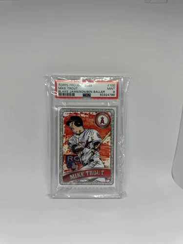 Topps Project 2020 #100 Mike Trout Blake Jamieson Ben Baller 2011 RC Retro PSA 9