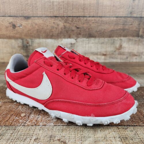 Nike Waffle Racer Men's Size 9 Red Canva Top Low Sneakers Casual 2016 898041-600