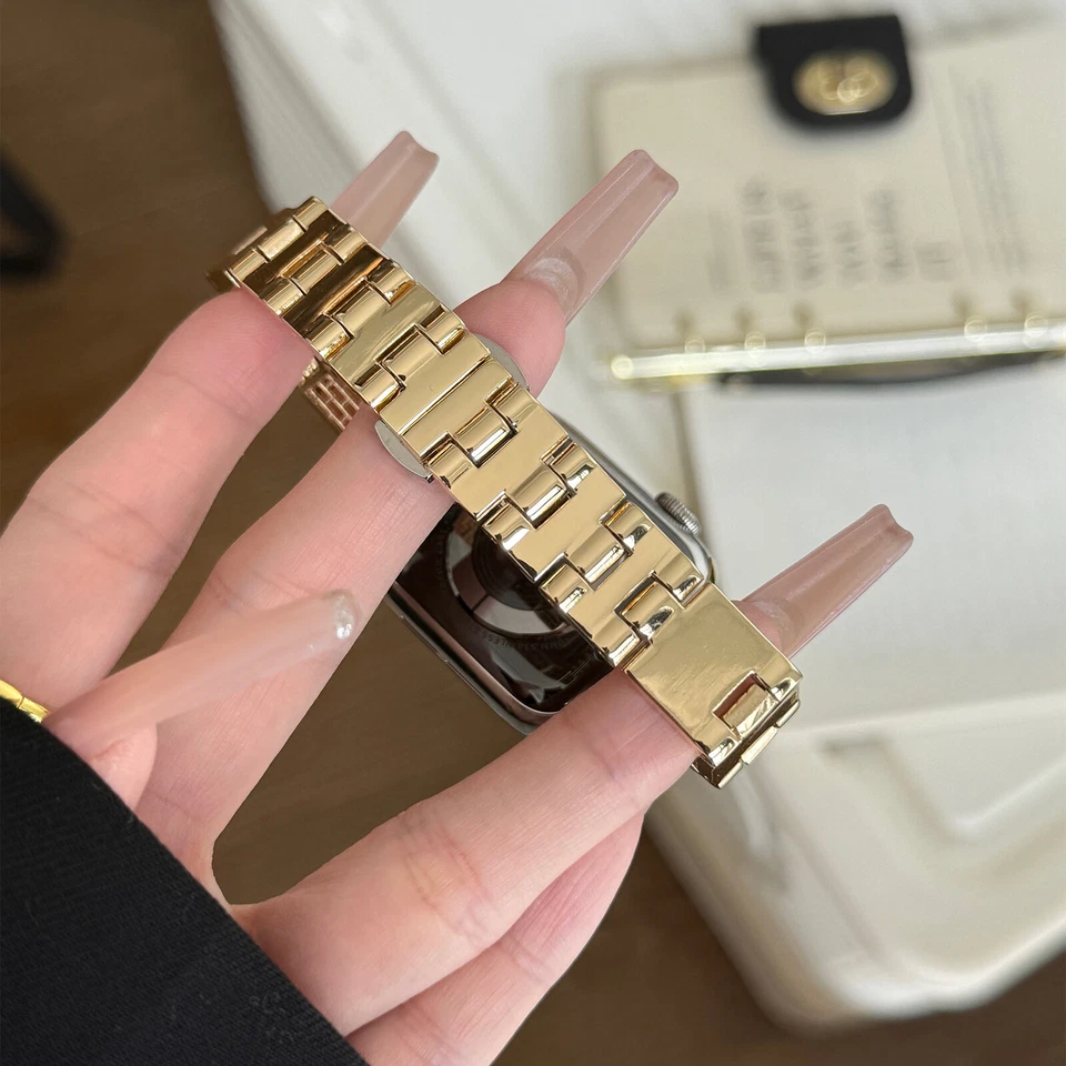 Pulsera con acabado de espejo para Apple Watch Series 10 9 8 7 6 SE 4 3 correa ultra metálica Foto 4 de 4