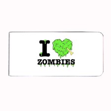 Metal Money Clip Bills Card Metal Holder Clip Rectangle Funny Zombie D4