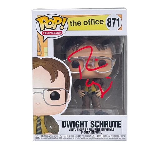 Rainn Wilson Signed Dwight Schrute Funko Pop 871 Office Autograph Beckett COA!