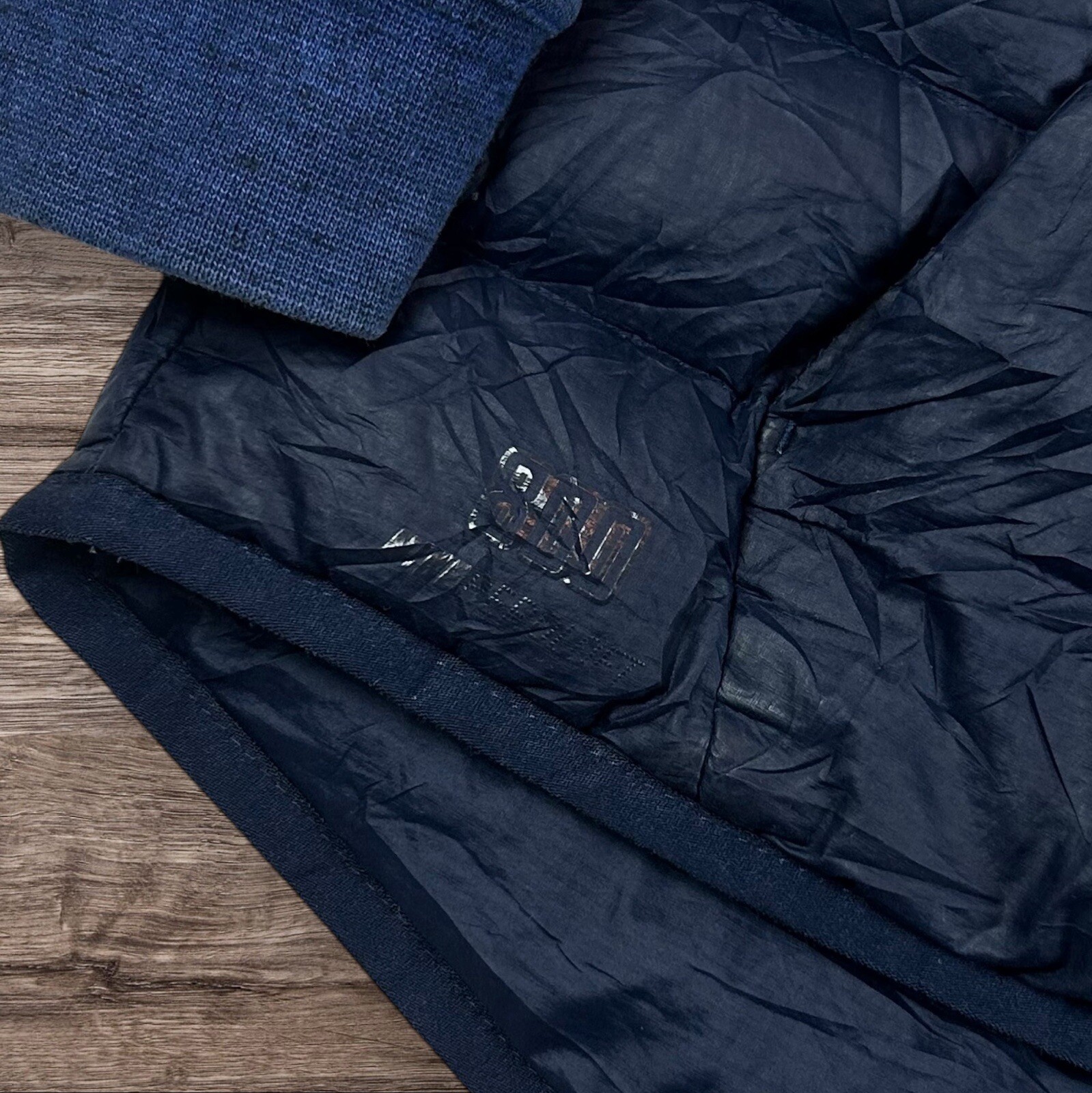 Nike Tech Puffer Jacket Hybrid Fleece Aeroloft 800 Hooded Blue Large image 5