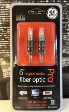 digital audio fiber optic cable GE Pro Series 6’ Toslink New In Package