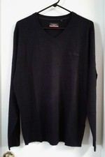 Pierre Cardin Men's Sweater Pullover Black V Neck Size L