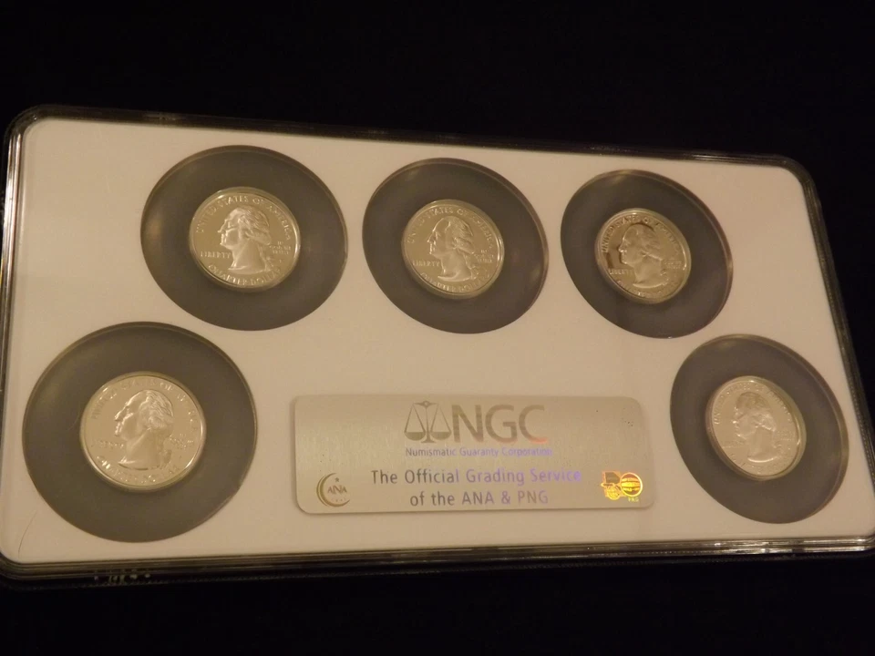 2008-S   Quarters   SILVER     5 Coin Set       NGC PF 70 - Image 2 of 2