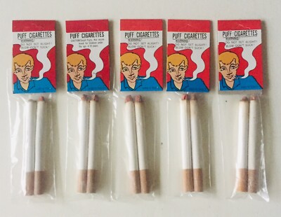 puff cigarettes fake Cigarettes, Toy Cigarettes, Gag Gift, Collectible Our Fake Cigarettes have 6 cigarettes in a pack to share with your friends Fake Cigarettes Costume Prop Accessory