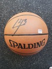 LEBRON JAMES HIGH SCHOOL SIGNED BASKETBALL PSA DNA LAKERS CL