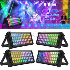 4X Wall Wash Bar Light 48LED RGB DMX512 DJ Party Disco Stage Strobe Washer Light