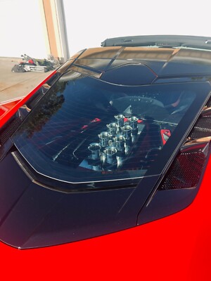 Kit De Acento Para Cubierta De Motor Corvette C8 2020-2025 - 6 Piezas En Acero Inoxidable Cepillado