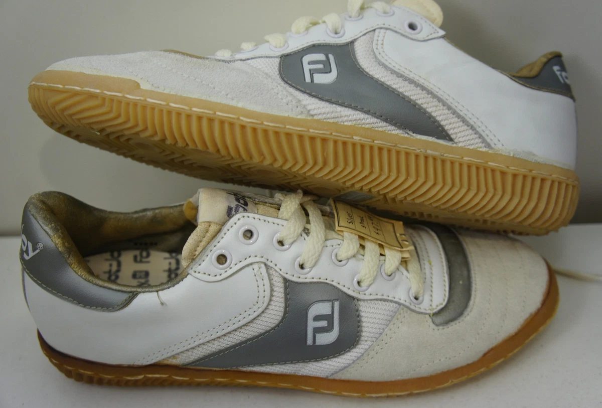 Vintage Footjoy 1980s Silver Streak tennis racquetball shoe 62224 Korea 7.5 NOS
