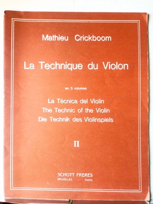 Crickboom 2 La Technique du Violon II Metodo Spartito per violino Parte 2a Nuovo