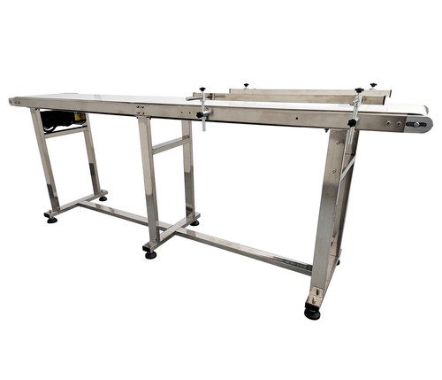 6.88ft Longer PU Conveyor Belt 7.8" Wide Food Grade Flat Conveyor w/ 3pcs Legs - Picture 23 of 24