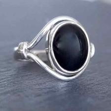 Black Onyx Ring 925 Sterling Silver Band  Beautiful Ring Handmade All Size J69