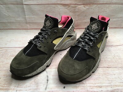 Nike Air Huarache Mens Black Desert Moss Solar Red 704830-010 Sneakers Sz.  12 | eBay
