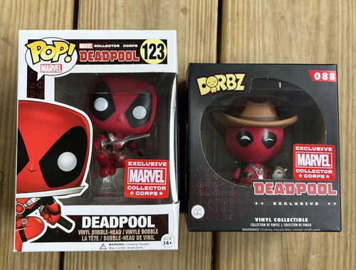 Funko Pop Marvel - #123 Deadpool Marvel Collector Corps  + Dorbz Vinyl