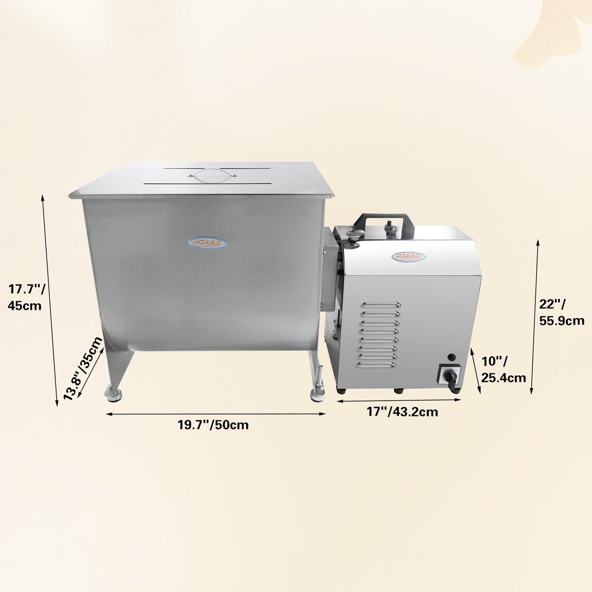 Hakka Brothers 60lb / 30L Electric Meat Mixer - Commercial Sausage Mixing Machine FME40B