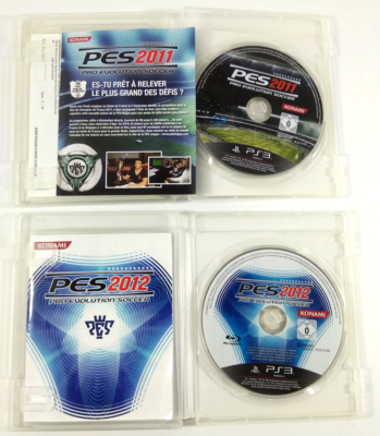 Lot De 4 Jeux PES Pro Evolution Soccer Pour PS3 (2009 à 2012) - Sans Boîte, état Correct