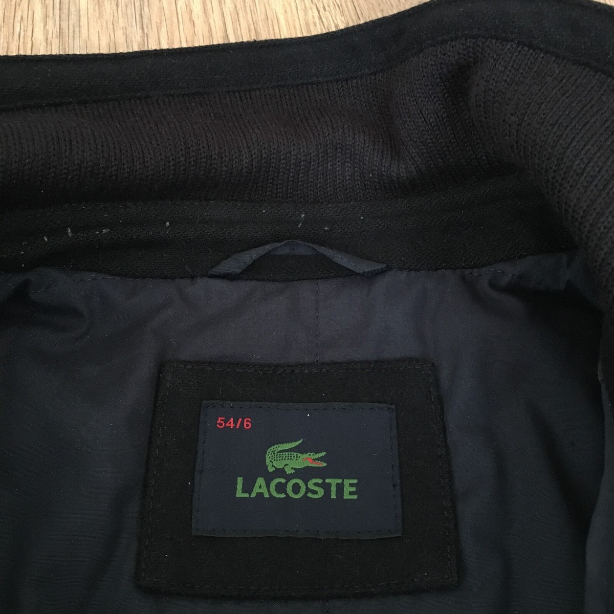 Lacoste mens Black Bomber Jacket size 54/6 | eBay