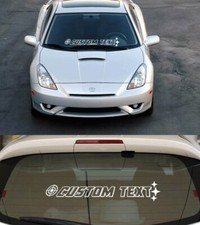 Custom Text Personalized Import Windshield Decal Sticker Jdm Kdm Usdm Euro Yy8