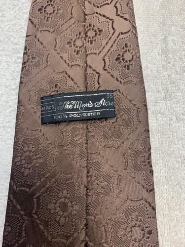 SEARS CRAVATTA UOMO VINTAGE ANNI 40-70 MODA DIVERTENTE MARRONE 4 X 56 - Foto 4 di 4